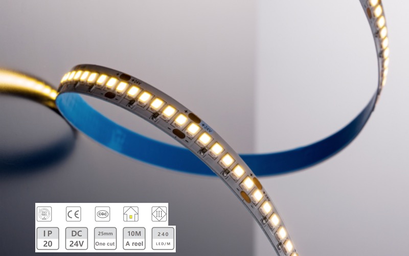 24V-10MM-240D แถบแสงแรงดันต่ำ