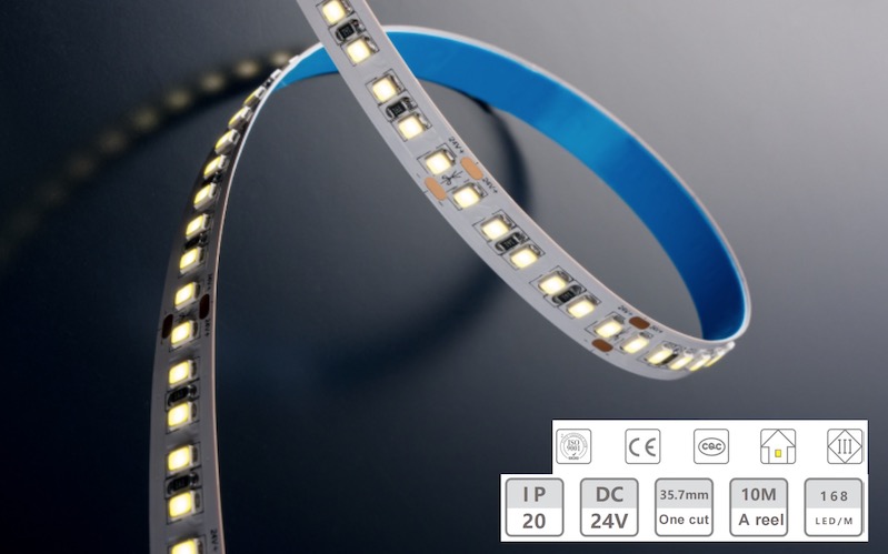 24V-10MM-168D แถบแสงแรงดันต่ำ