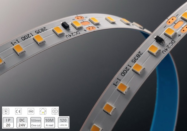 24v-8mm-10m ไม่มีแถบแสงดร็อปแรงดัน