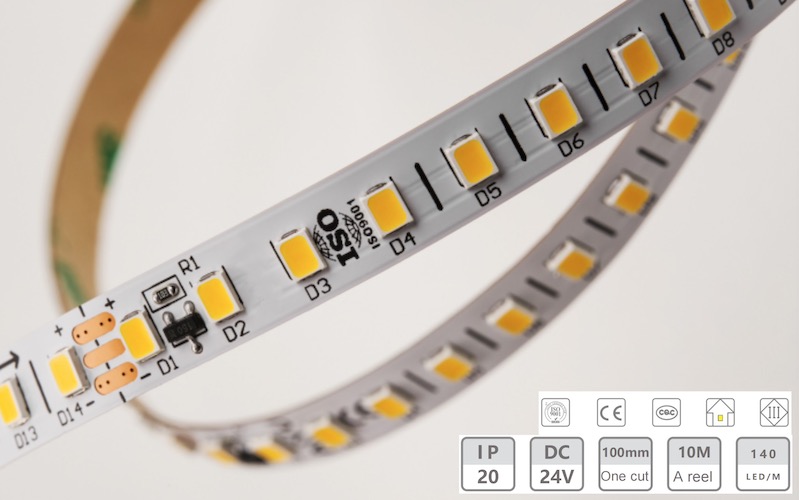 24V-8MM-140D แถบแสงแรงดันต่ำ
